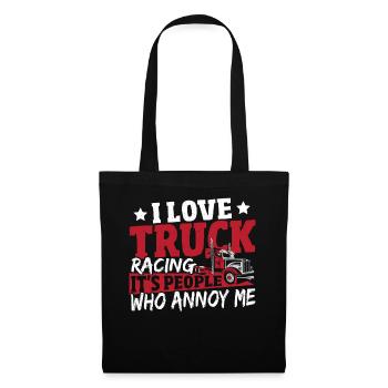 J’adore les courses de camions Ce sont les gens qui - Sac en tissu - noir - Devant