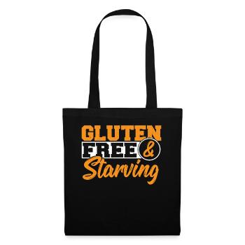 Sans gluten et affamé. Sans gluten - Sac en tissu - noir - Devant