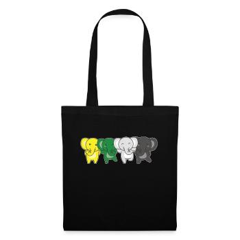 Scoliosexual Flag Pride LGBTQ Cute Elephant - Tote Bag - black - Front