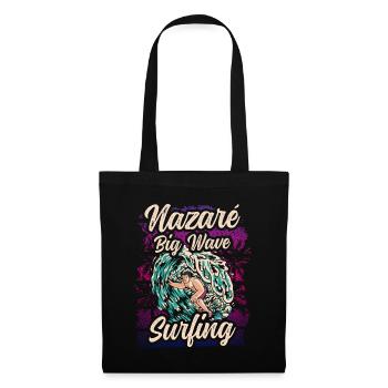 Nazaré Big Wave Surfing Waves Surfer Surfing - Tote Bag - black - Front