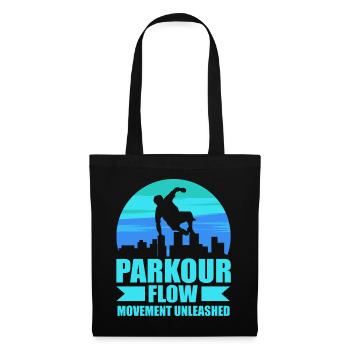 Parkour, Freerunning, Street Workout, Acrobatic - Stoffbeutel - Schwarz - Vorne