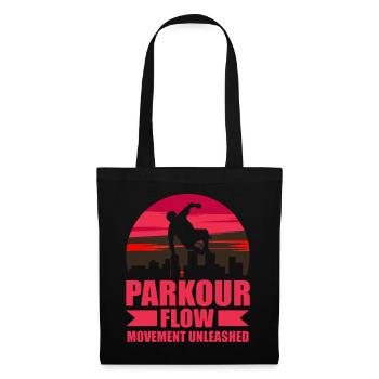 Parkour, Freerunning, Street Workout, Acrobatic - Stoffbeutel - Schwarz - Vorne