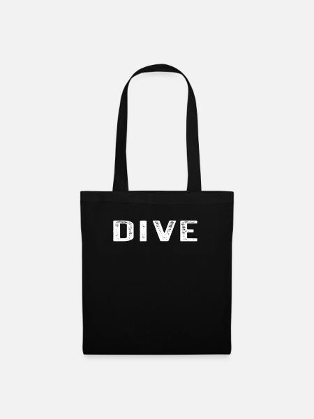 Diver Underwater Diving Dive - Stoffbeutel - Schwarz