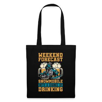Snowmobile Racing Weekend Forecast Winter Sports - Tote Bag - black - Front