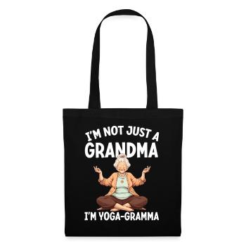 I'm Not Just A Grandma I'm A Yoga Grandma - Stoffbeutel - Schwarz - Vorne