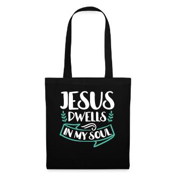 Jésus habite dans mon âme verset biblique Foi - Sac en tissu - noir - Devant