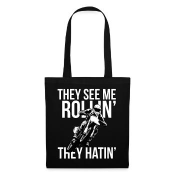 Dirtbike Lover They see me Rollin - Tote Bag - black - Front