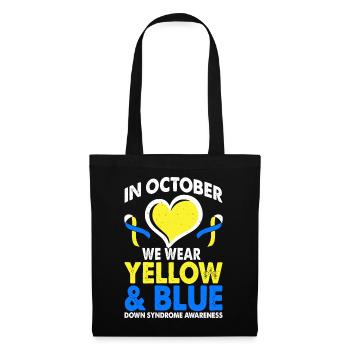 In October we wear the yellow and blue - Tote Bag - black - Front