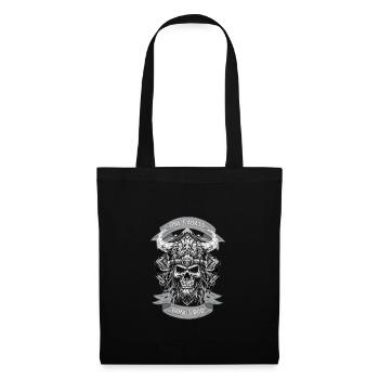 One Badass Bonus Papa Viking Skull American Flag2 - Sac en tissu - noir - Devant