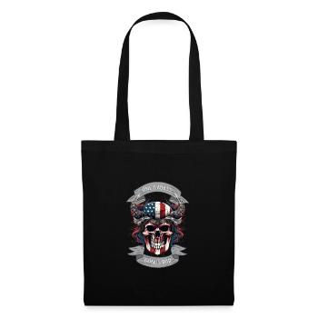 One Badass Bonus Papa Viking Skull American Flag2 - Sac en tissu - noir - Devant
