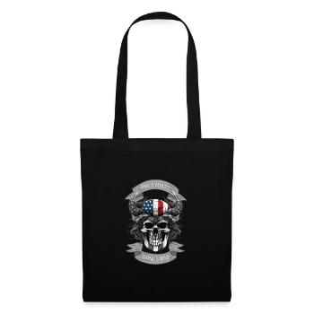 One Badass Bonus Papa Viking Skull American Flag2 - Sac en tissu - noir - Devant