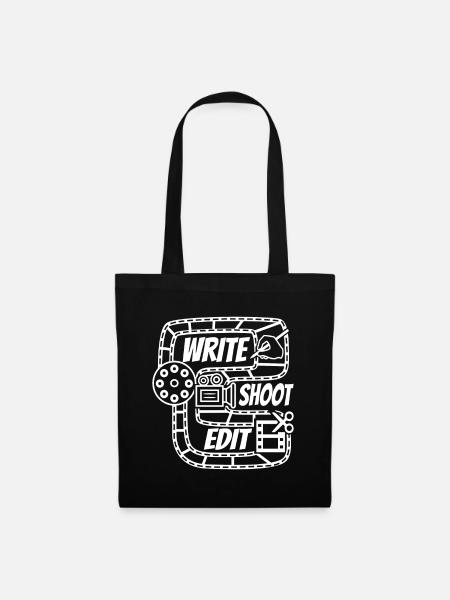 Write Shoot Edit Repeat - Stoffbeutel - Schwarz