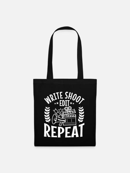 Write Shoot Edit Repeat - Stoffbeutel - Schwarz