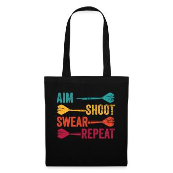 Club de sport de fléchettes, jeu de fléchettes, fléchettes de sport Pfeil - Sac en tissu - noir - Devant