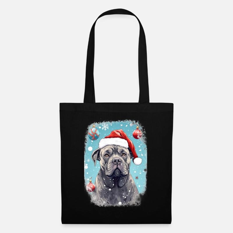 Cane Corso Weihnachten - Stoffbeutel - Schwarz