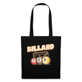 Billiard Poolbillard Snooker Verein Club Billard - Stoffbeutel - Schwarz - Vorne