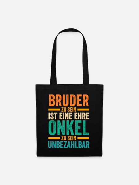 Bruder und Onkel - Stoffbeutel - Schwarz
