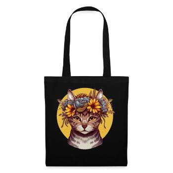 Watercolor American Wirehair Sunflower Cat Breed P - Tote Bag - black - Front