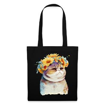 Mignon exotique à poil court Tournesol Chat Race Pet Kitt - Sac en tissu - noir - Devant