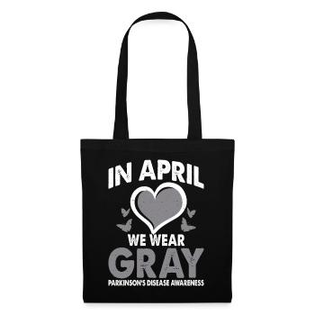 In April we carry the grey month of the - Tote Bag - black - Front