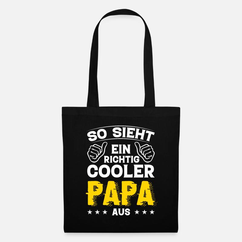 Papa Papa Geburtstag Papa Sprüche Bester Papa - Stoffbeutel - Schwarz