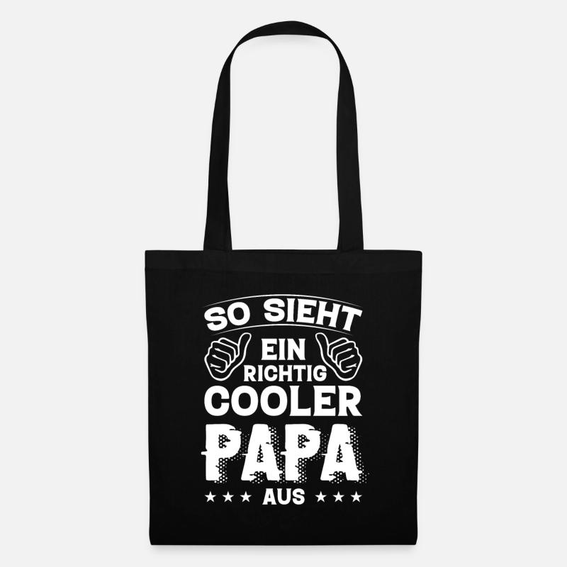 Papa Papa Geburtstag Papa Sprüche Bester Papa - Stoffbeutel - Schwarz
