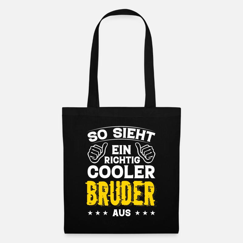 Bruder Bruder Geburtstag Bruder Sprüche Bester - Stoffbeutel - Schwarz