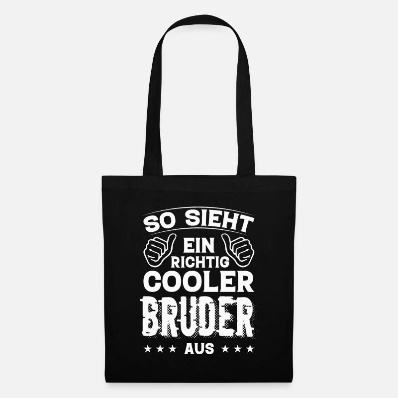 Bruder Bruder Geburtstag Bruder Sprüche Bester - Stoffbeutel - Schwarz