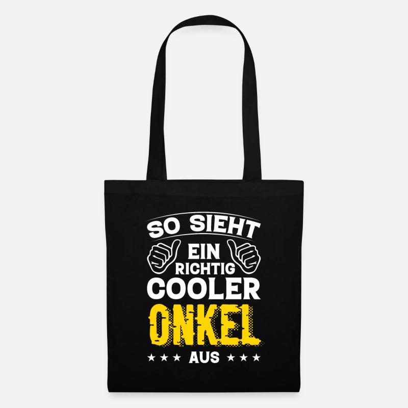 Onkel Onkel Geburtstag Onkel Sprüche Bester Onkel - Stoffbeutel - Schwarz