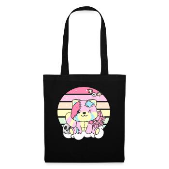 Kawaii Gothic Red Panda Pastel Colors Gothic - Tote Bag - black - Front