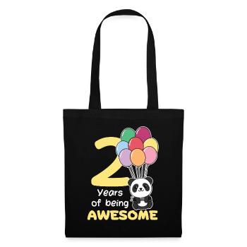 Panda for 2nd birthday children two years old - Tote Bag - black - Front