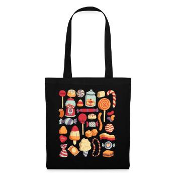 Sucreries - Sac en tissu - noir - Devant