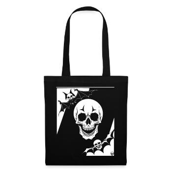 Horror Skull Skull Art Skull Gothic Heavy Metal - Tote Bag - black - Front