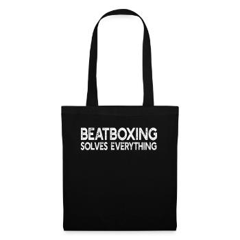 Le beatboxing résout tout - Funny Beatboxing Be - Sac en tissu - noir - Devant