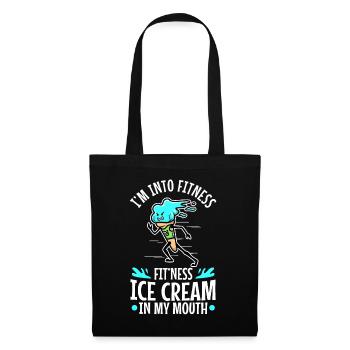 Im into fitness ice cream - Stoffbeutel - Schwarz - Vorne
