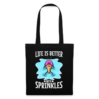 Life Is Better With Sprinkles - Stoffbeutel - Schwarz - Vorne