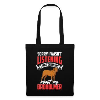 En pensant à mon grand danois de Broholmer - Sac en tissu - noir - Devant