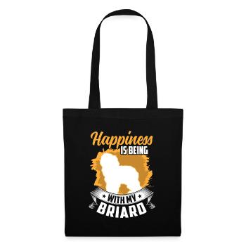Briard me rend heureux Berger de Brie - Sac en tissu - noir - Devant