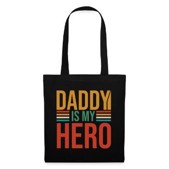 Papa est mon héros - Sac en tissu - noir - Devant