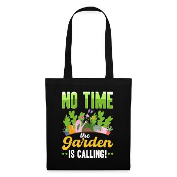 Pas le temps, le jardin vous appelle! - Sac en tissu - noir - Devant