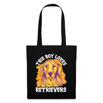 This Boy Loves Retriever Retrievers Dog - Tote Bag - black - Front