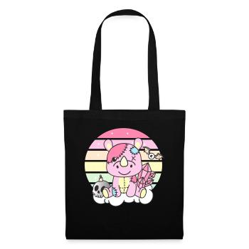 Kawaii Gothic Rhinoceros Pastel Gothic Goth - Tote Bag - black - Front