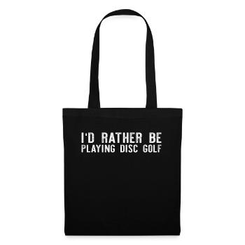Frisbee Golf Disc Golfing - Je préfère jouer - Sac en tissu - noir - Devant