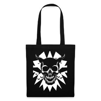 Horror Skull Skull Art Skull Gothic Heavy Metal - Tote Bag - black - Front