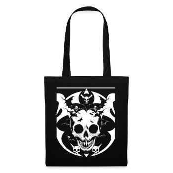 Horreur Crâne Crâne Art Crâne Gothique Heavy Metal - Sac en tissu - noir - Devant