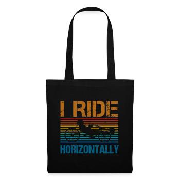 Fahrrad Biker Radfahren Liegerad Radfahrer Pedal - Stoffbeutel - Schwarz - Vorne