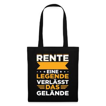 Rente Eine Legende Verlässt Das Gelände - Stoffbeutel - Schwarz - Vorne
