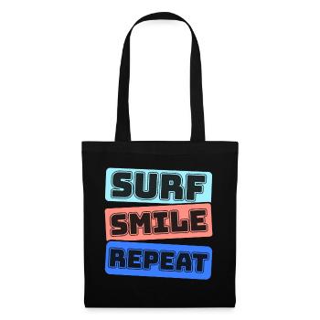 Surf, kitesurf, wakeboard, beach surfers - Sac en tissu - noir - Devant