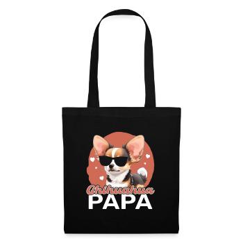 Chihuahua Papa - Sac en tissu - noir - Devant