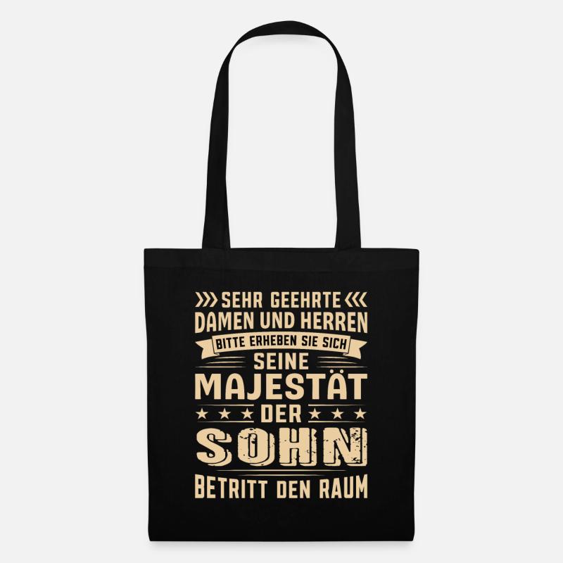 Sohn Geburtstag Sohn Sprüche Sohn Geschenke - Stoffbeutel - Schwarz
